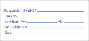 respondent evidence seal example